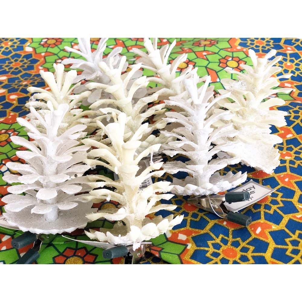 Mini Christmas Tree Clip-On Ornaments (Set of 8)